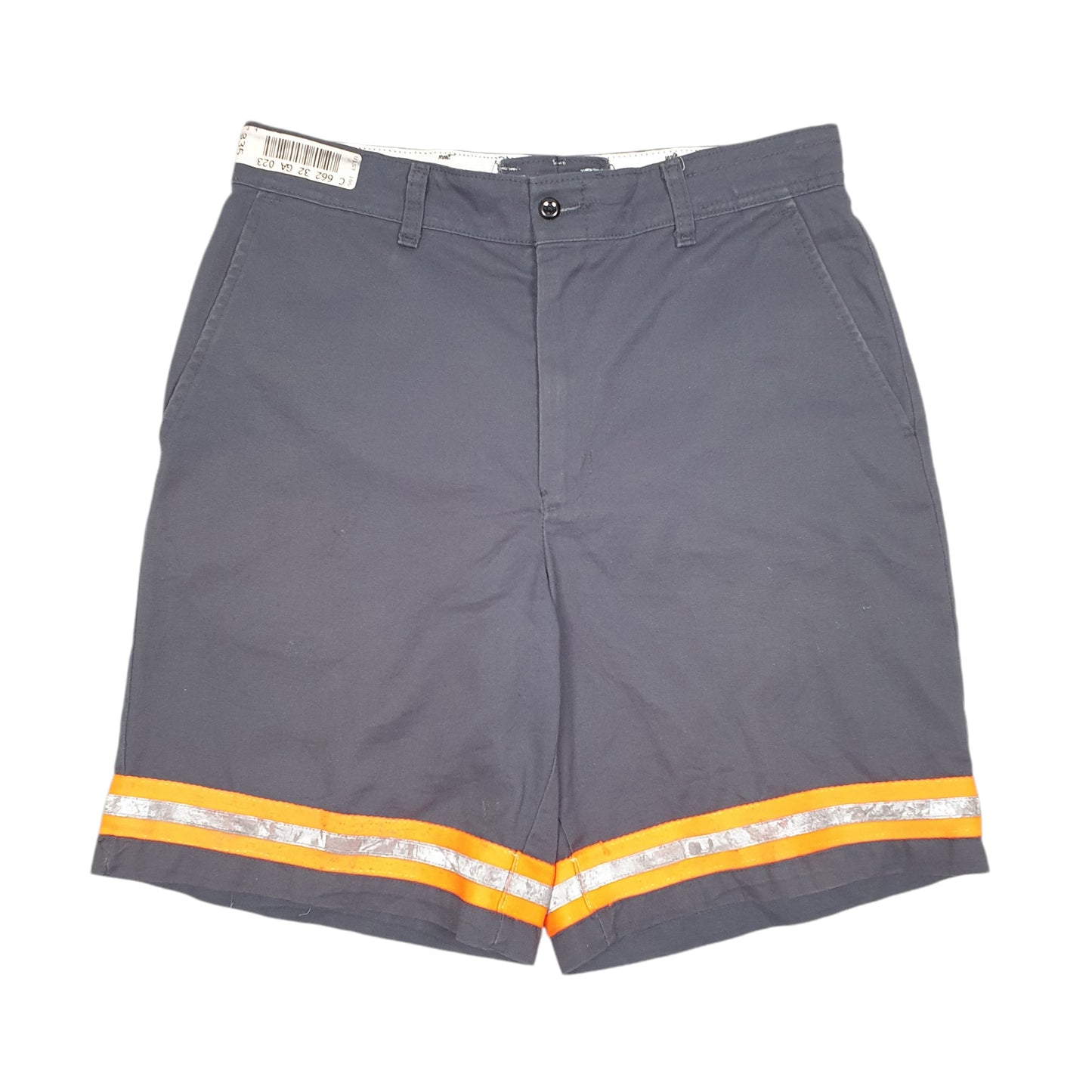 Mens Grey Red Kap Workwear USA High Vis Chino Shorts