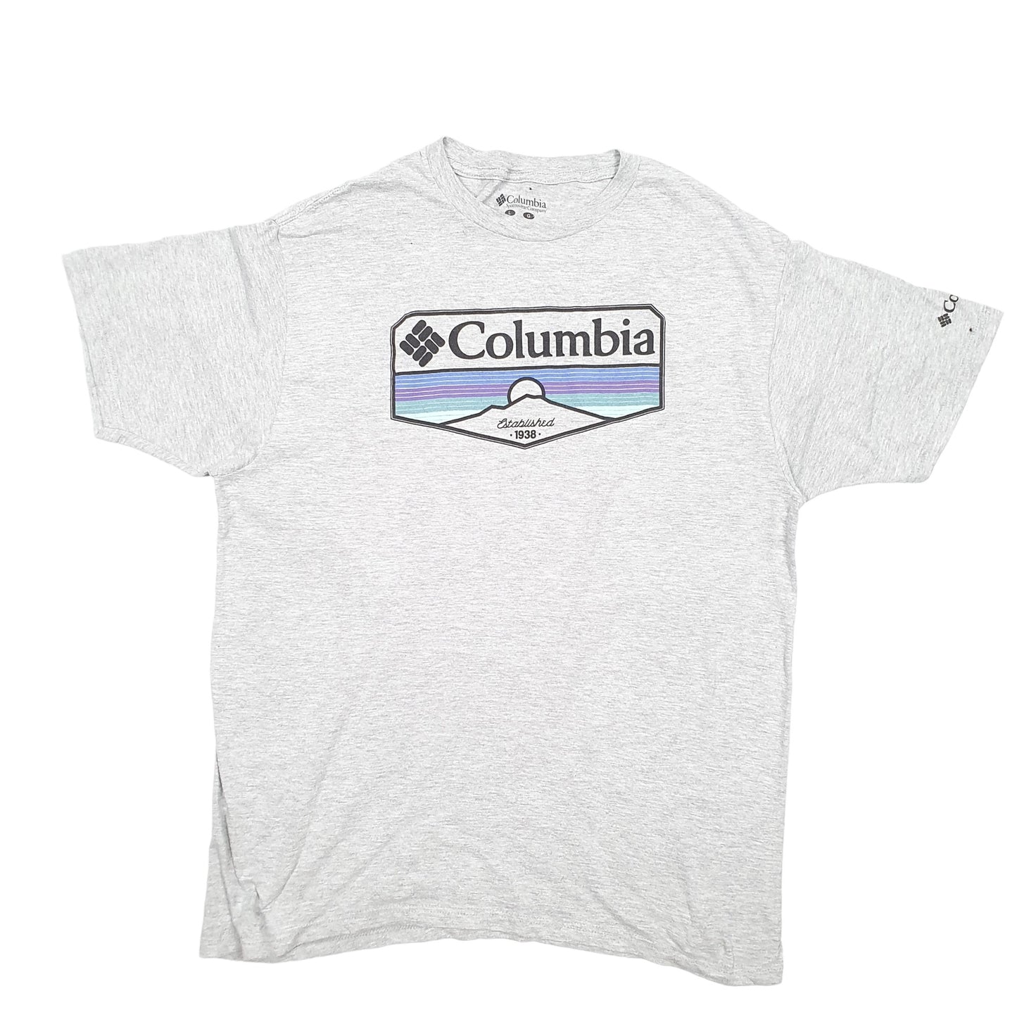 Mens Grey Columbia Sportswear  Short Sleeve T Shirt