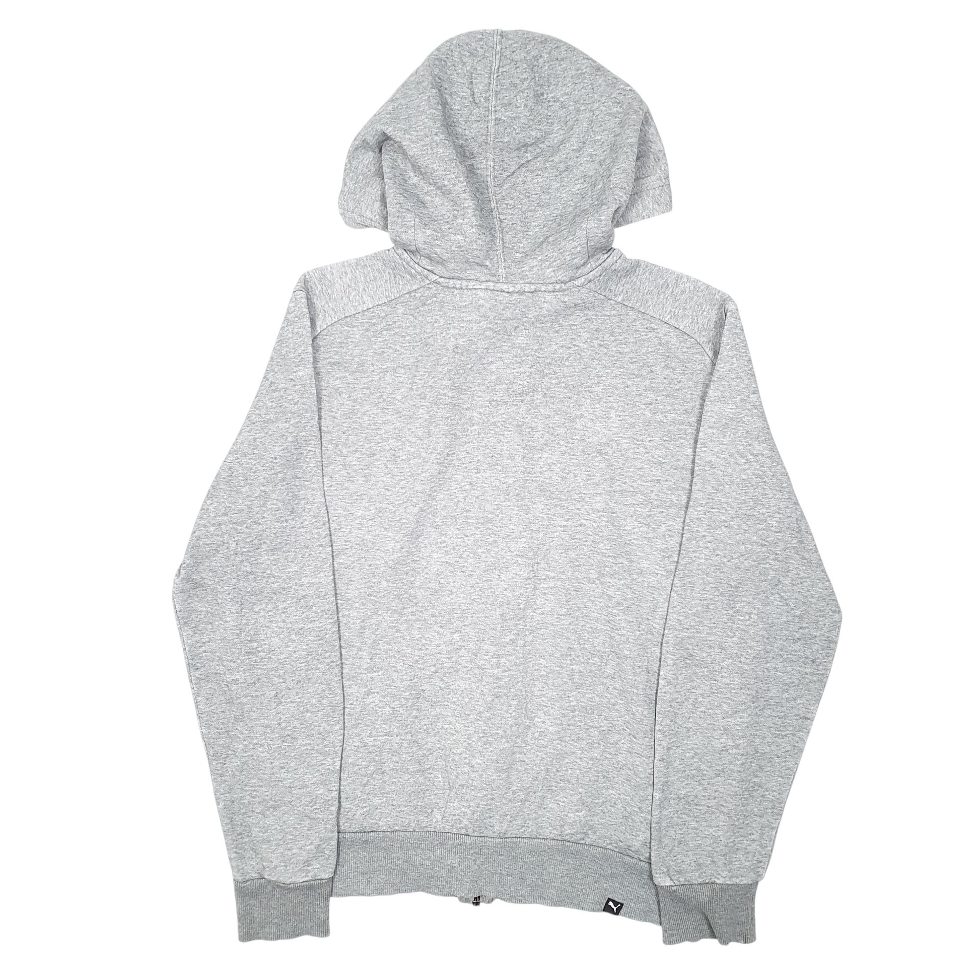 Mens Grey Puma Hoodie Full Zip Jumper