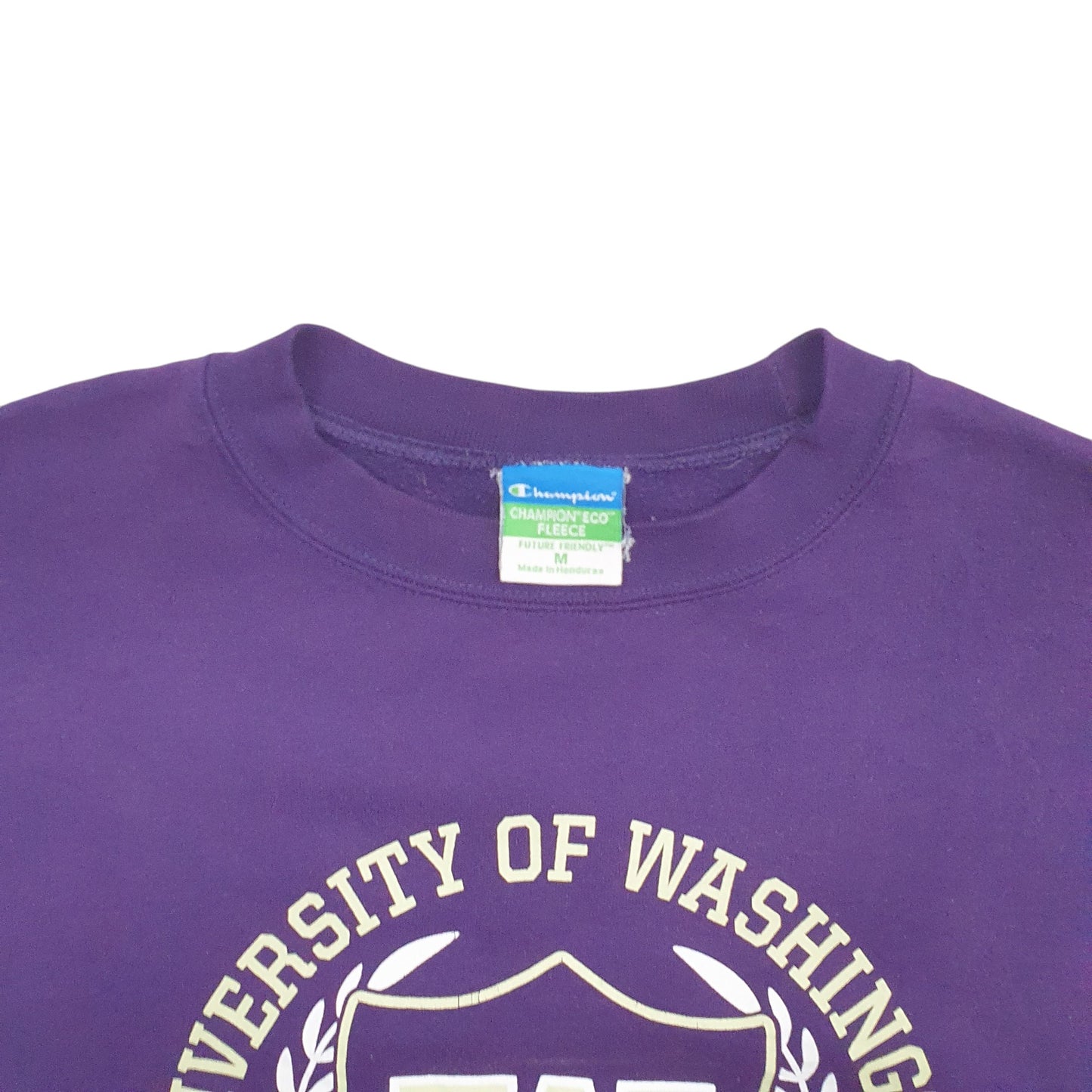 Womens Purple Champion University Of Washington Spellout Crewneck Jumper