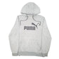 Mens Grey Puma Spellout Hoodie Jumper
