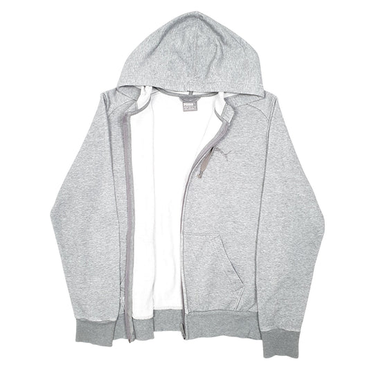Mens Grey Puma Hoodie Full Zip Jumper