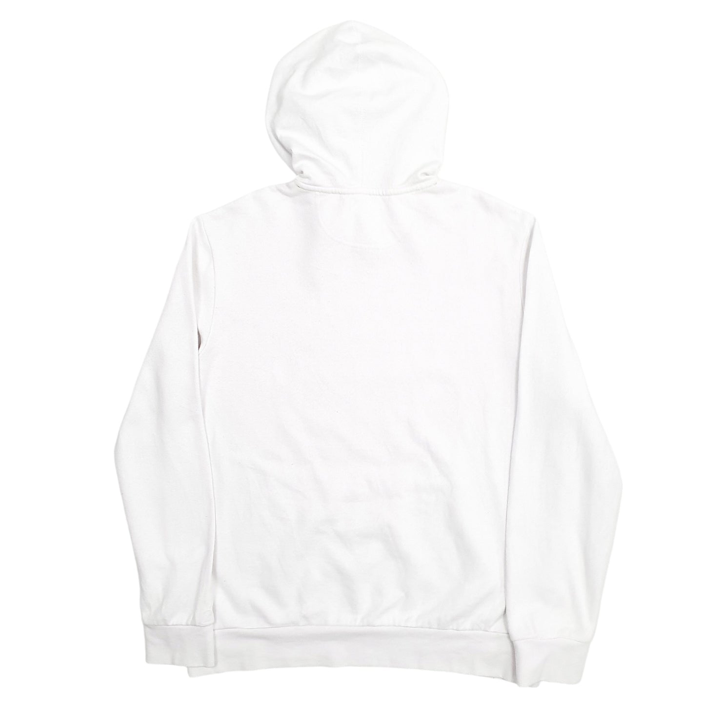 Mens White Fila Spellout Hoodie Jumper