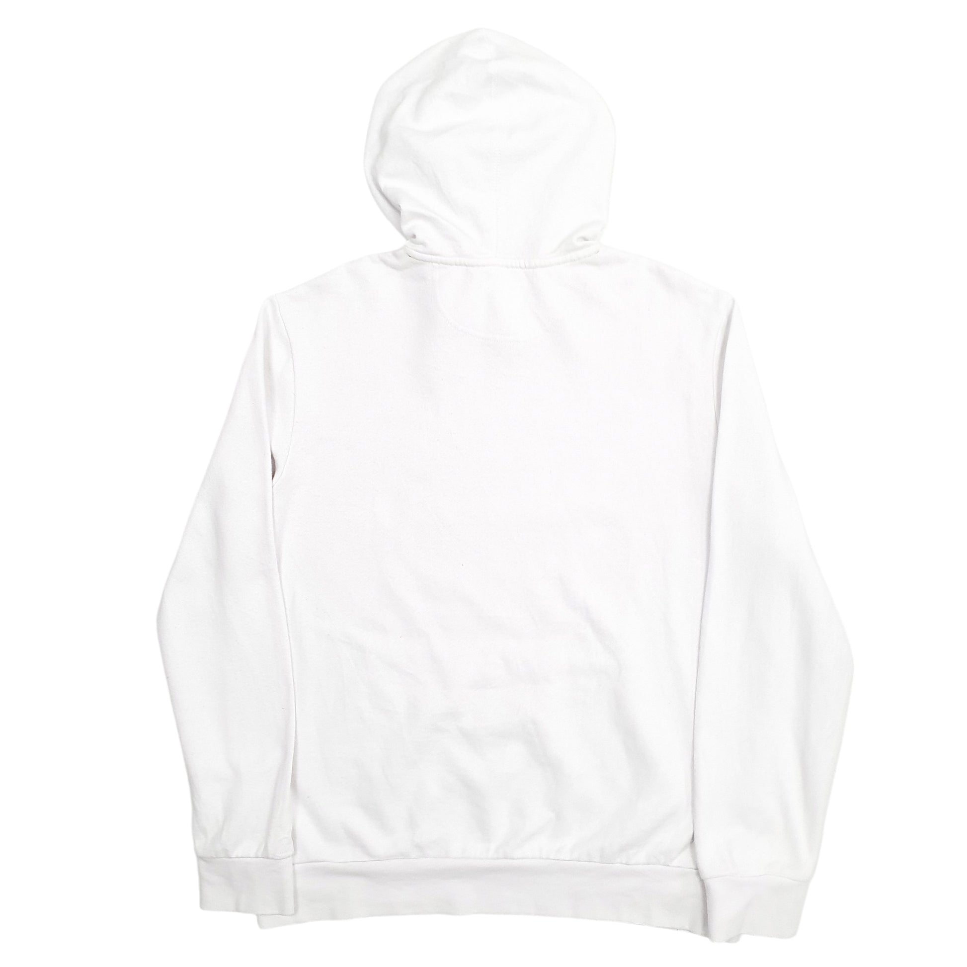 Mens White Fila Spellout Hoodie Jumper