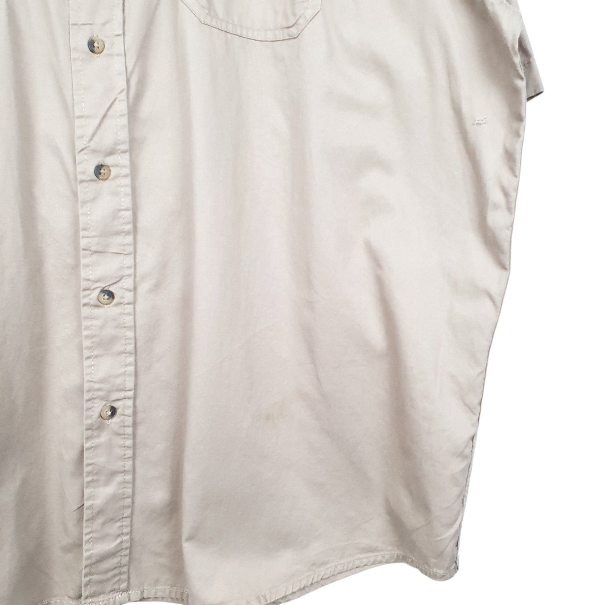 Mens Beige Wrangler  Short Sleeve Shirt
