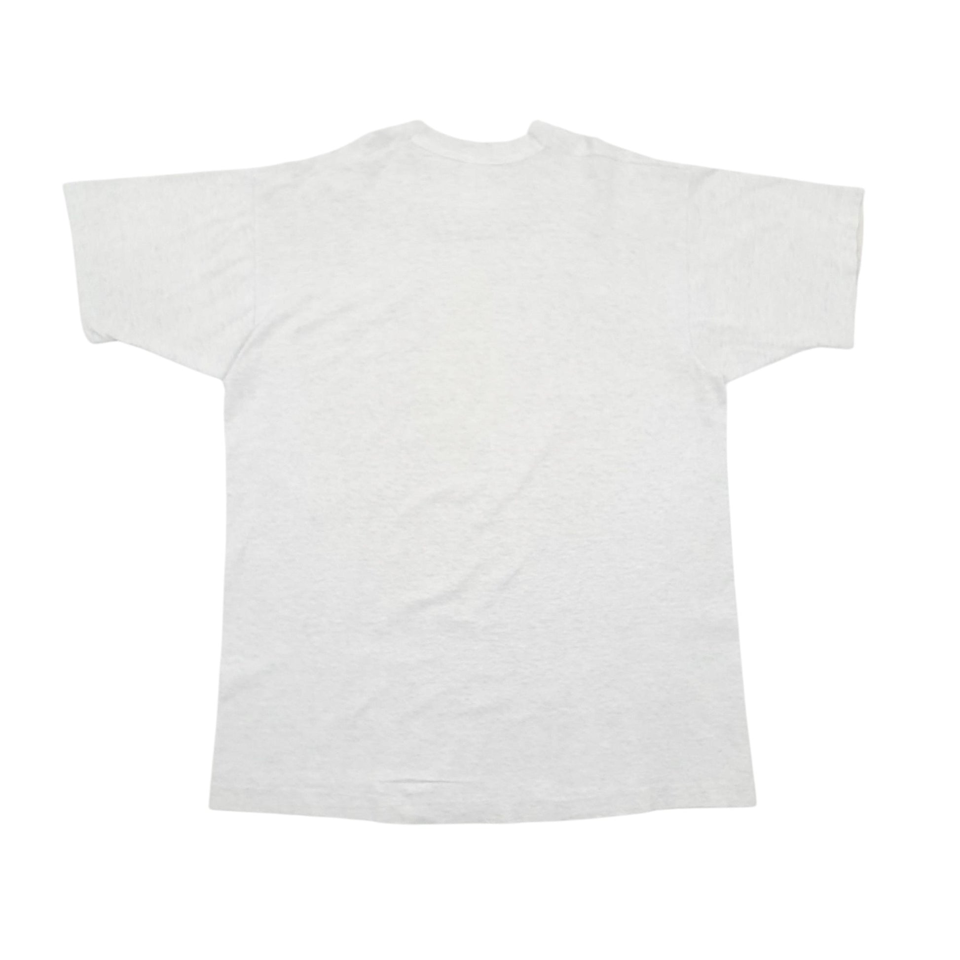 Mens Grey Fruit Of The Loom Single Stitch Vintage 90s Short Sleeve T Shirt