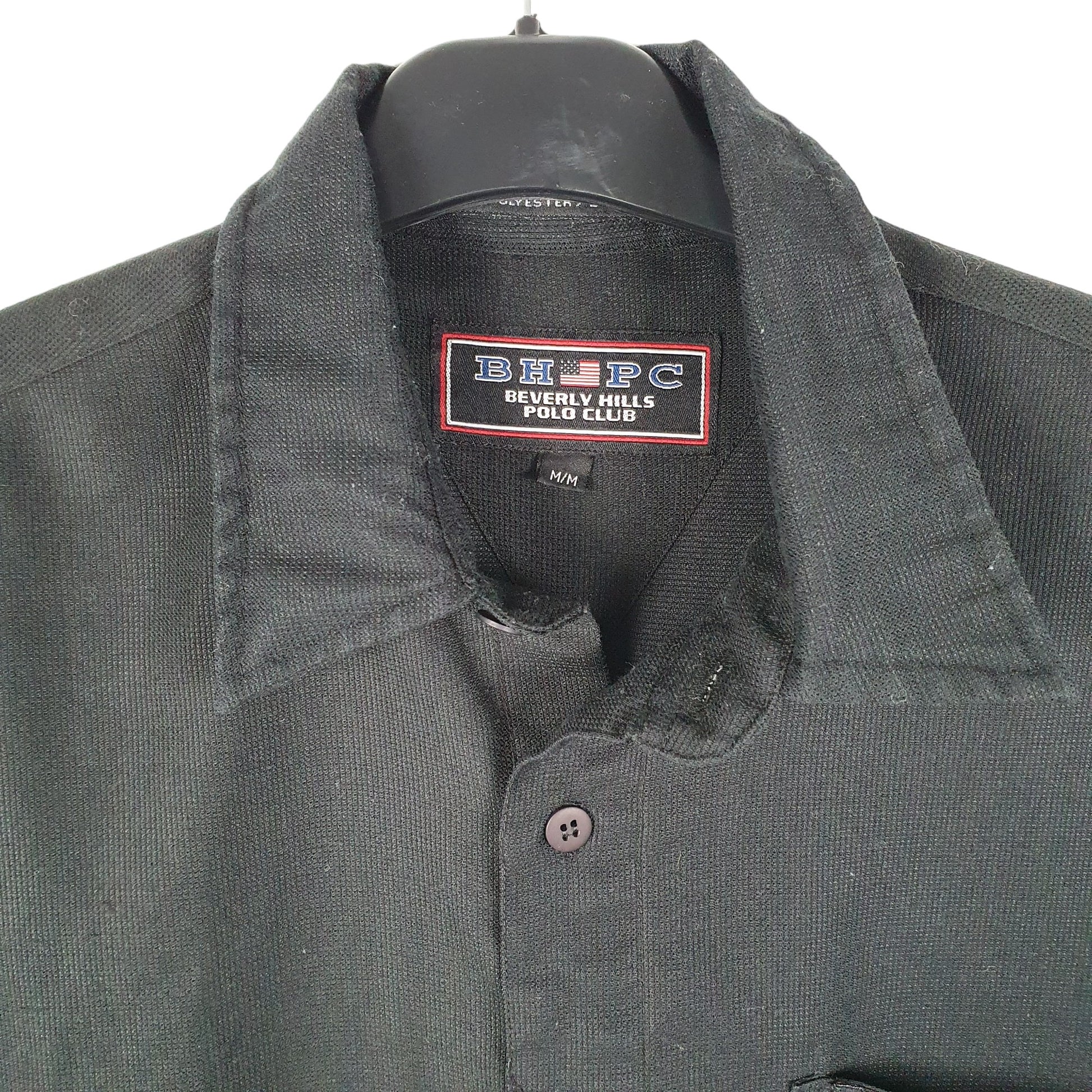 Mens Black Beverly Hills Polo Club  Long Sleeve Shirt
