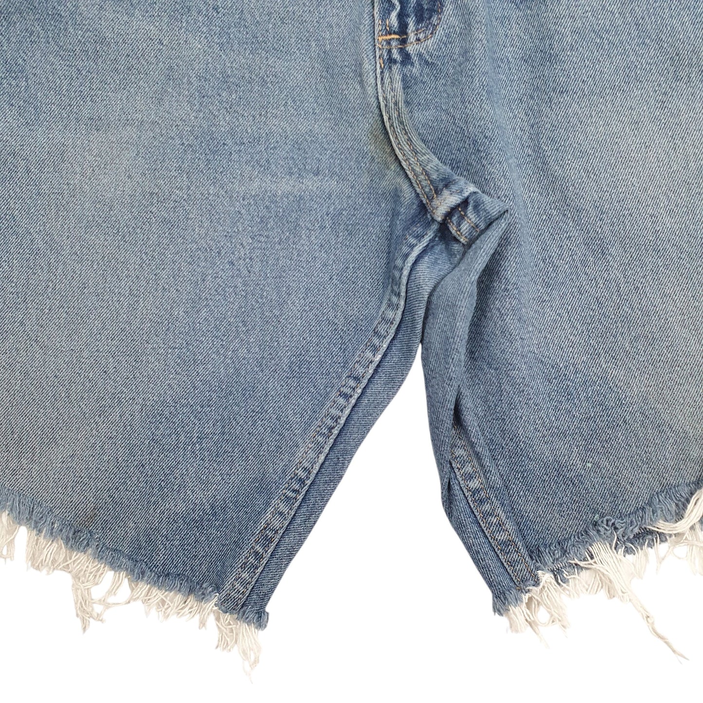 Mens Blue Wrangler Denim Jeans Jorts Cut Off Denim Shorts