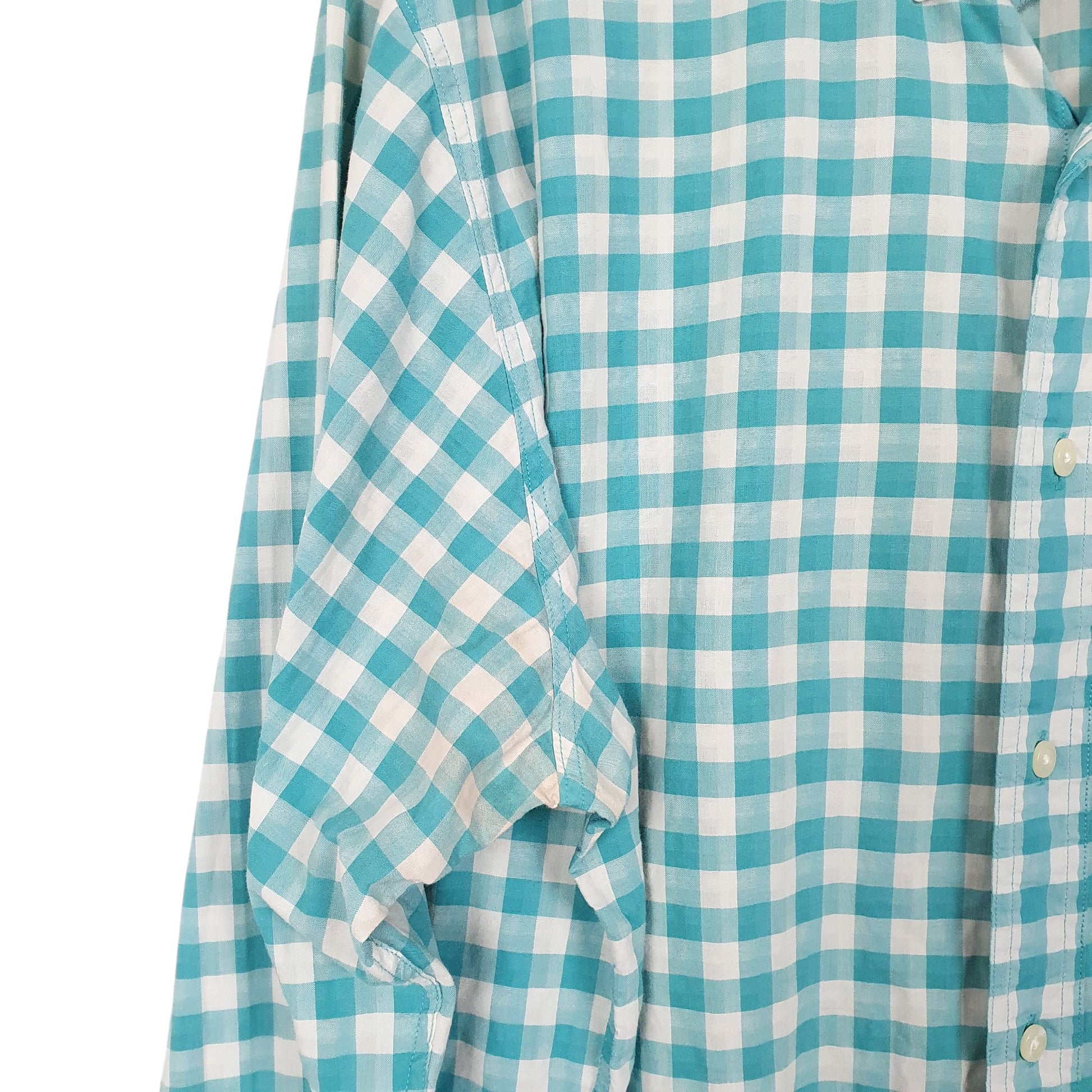 Mens Turquoise Nautica Bit Trimmer Long Sleeve Shirt