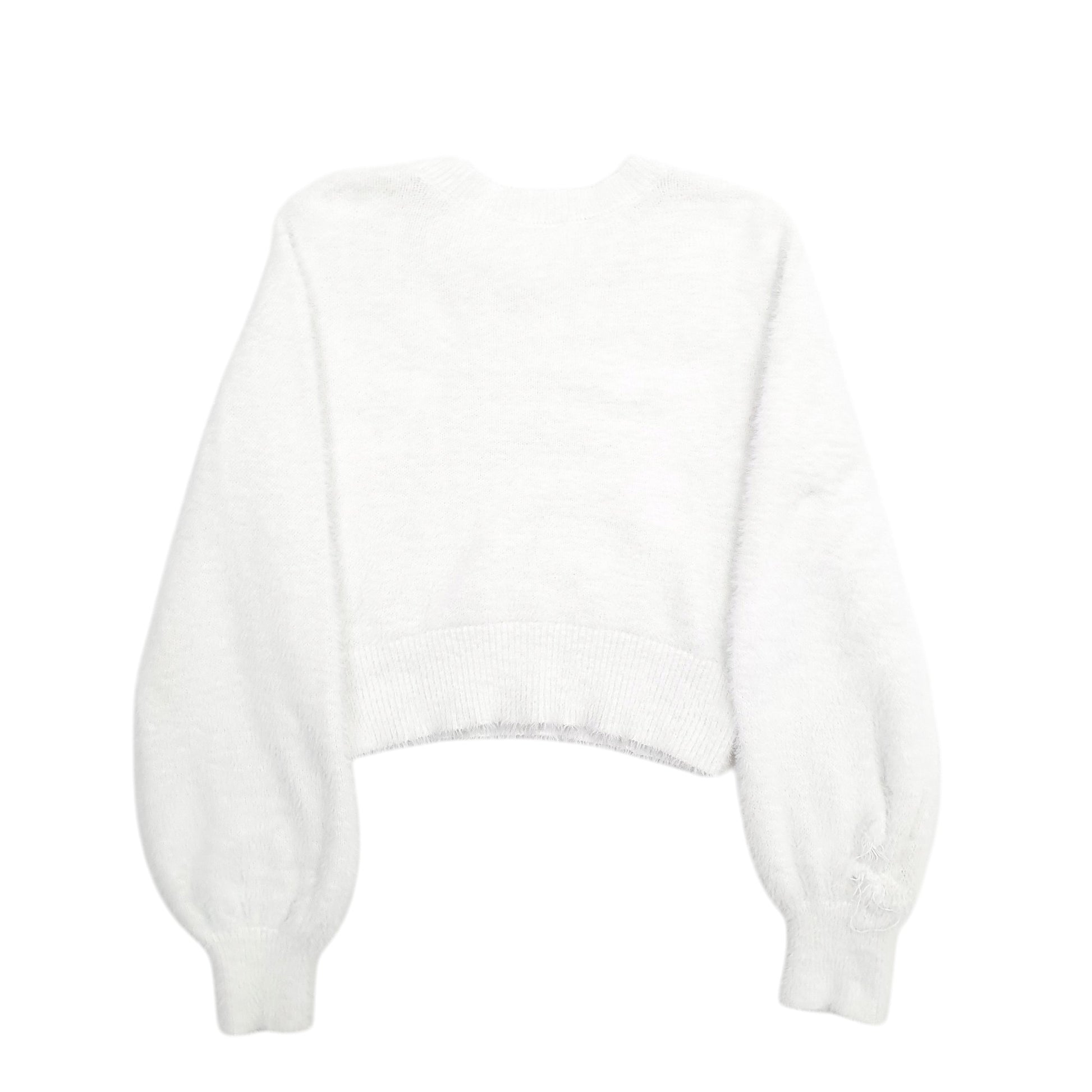 Womens White Sunday Brst  Crewneck Jumper