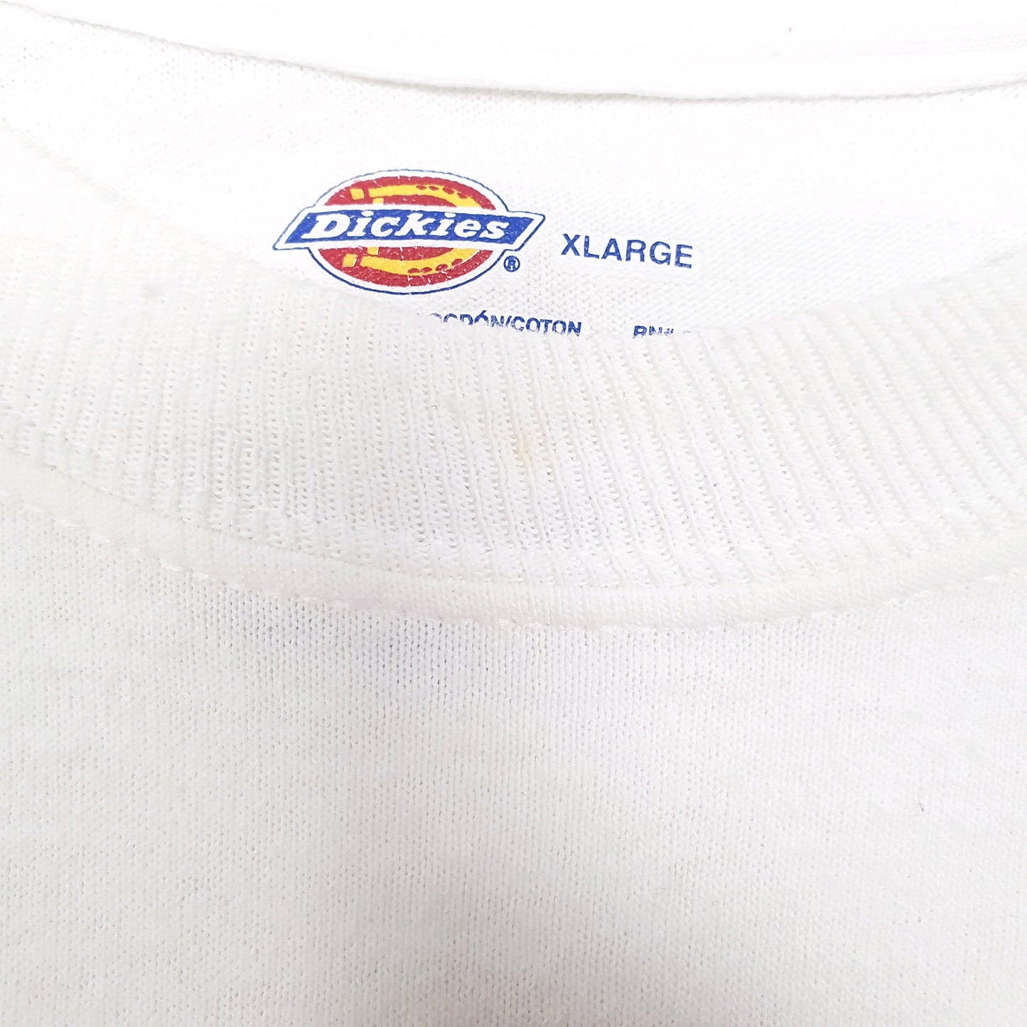 Mens White Dickies Pocket Workwear Short Sleeve T Shirt