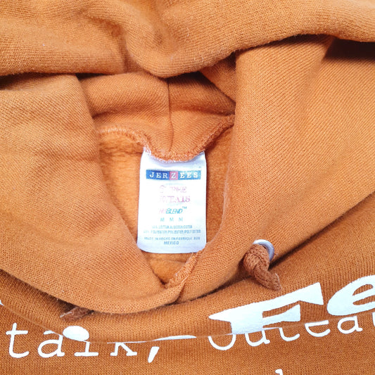 Mens Orange Jerzees Reworked Cabin Fest Hoodie Jumper