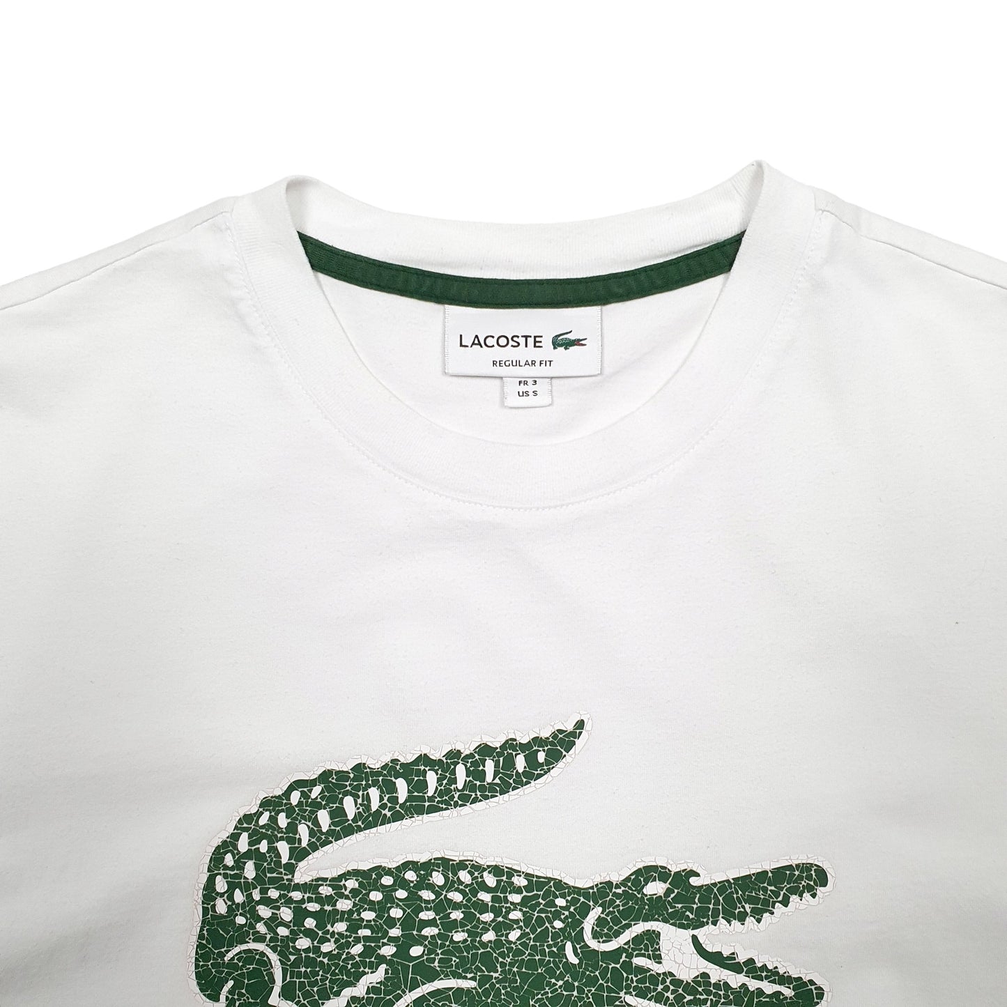 Mens White Lacoste  Short Sleeve T Shirt