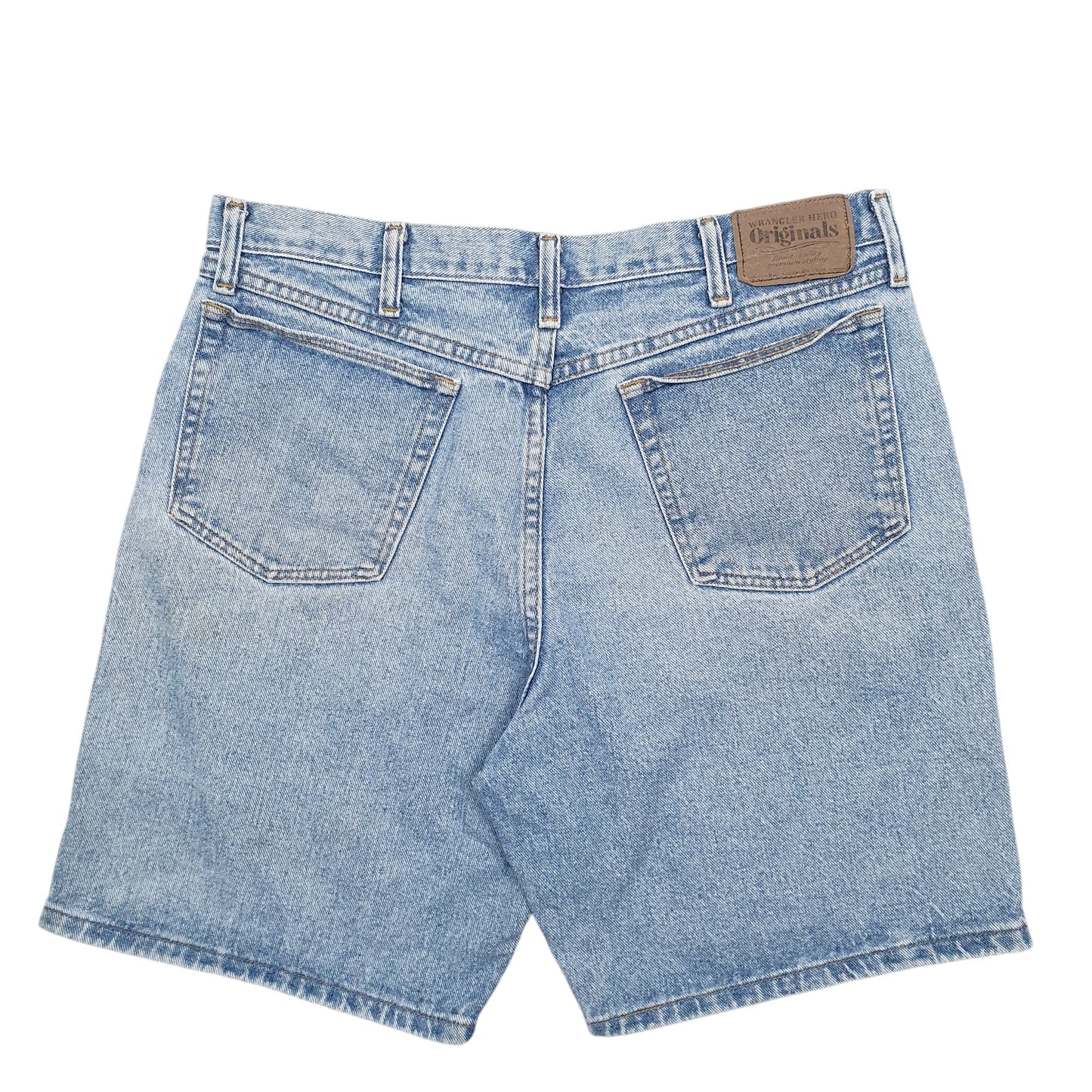 Mens Blue Wrangler Denim Jeans Jorts Denim Shorts