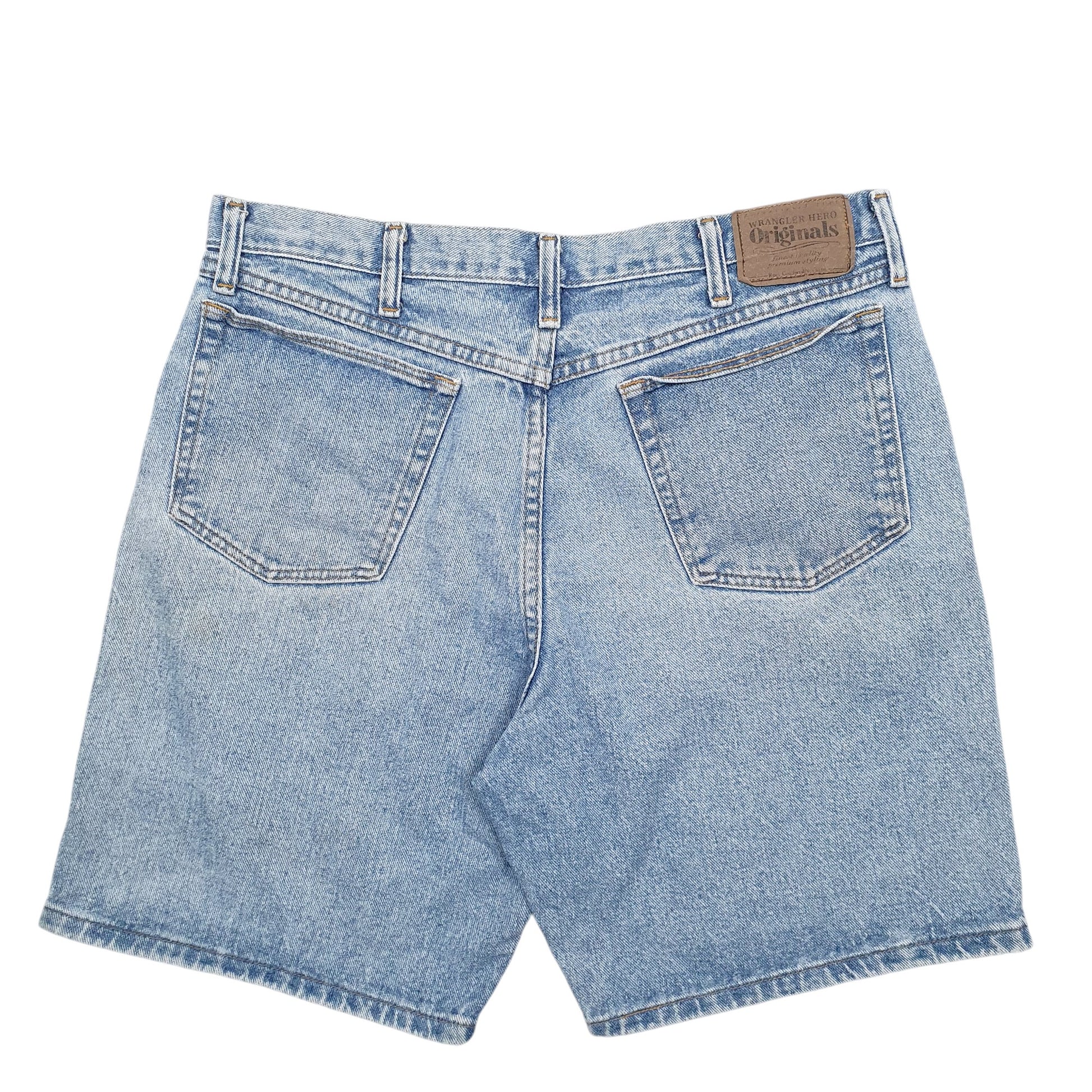 Mens Blue Wrangler Denim Jeans Jorts Denim Shorts