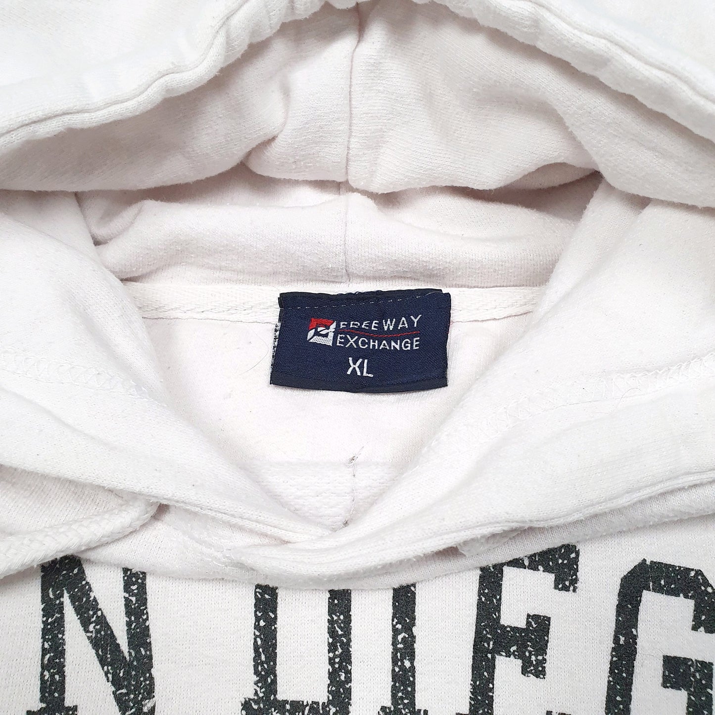 Womens White Freeway Exchange San Diego California Spellout USA Hoodie Jumper