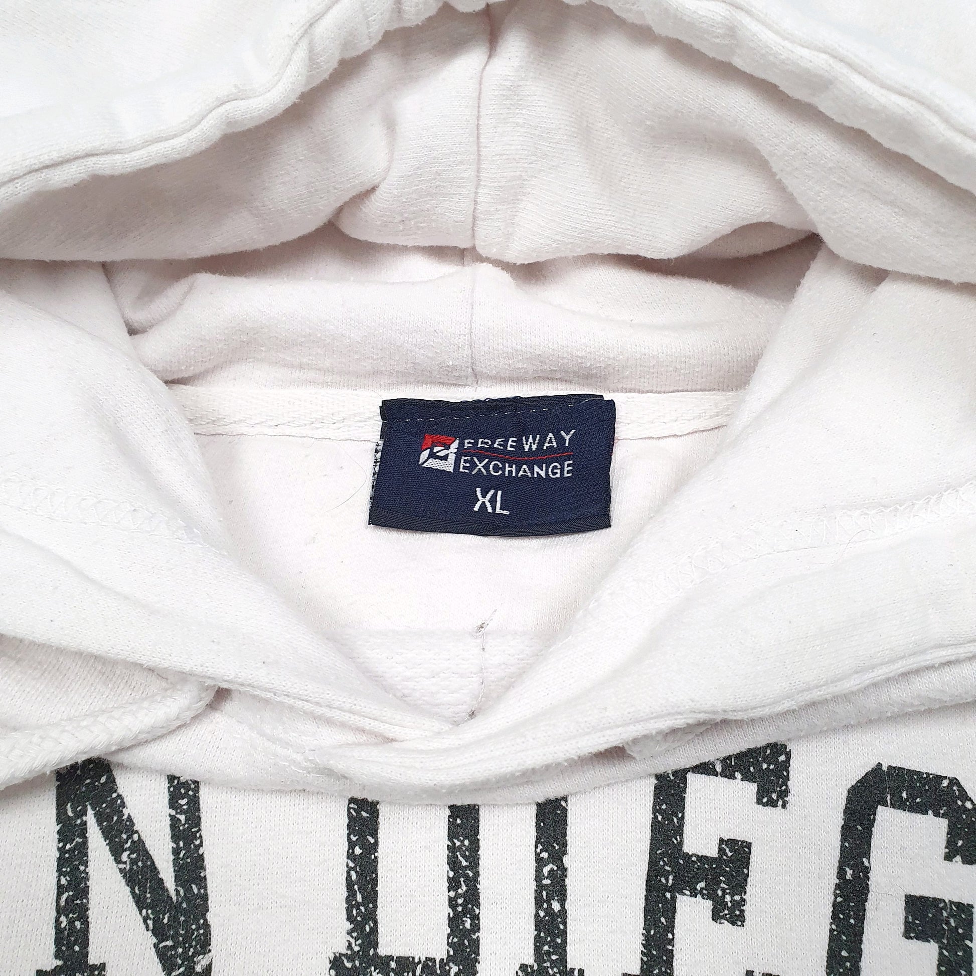 Womens White Freeway Exchange San Diego California Spellout USA Hoodie Jumper