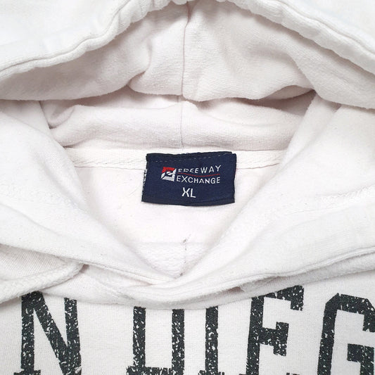 Womens White Freeway Exchange San Diego California Spellout USA Hoodie Jumper