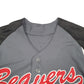 Mens Grey Champro Baseball Jersey Beavers 1 USA Short Sleeve T Shirt