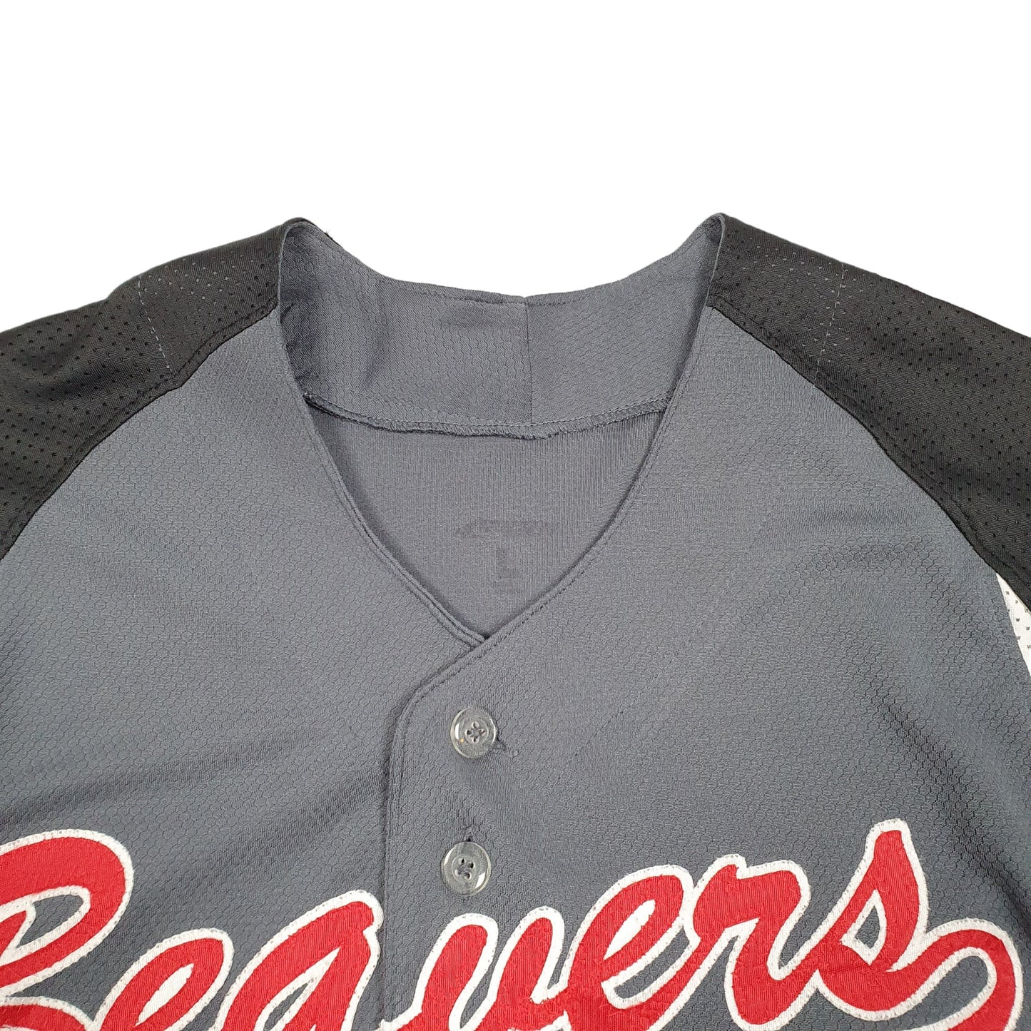 Mens Grey Champro Baseball Jersey Beavers 1 USA Short Sleeve T Shirt