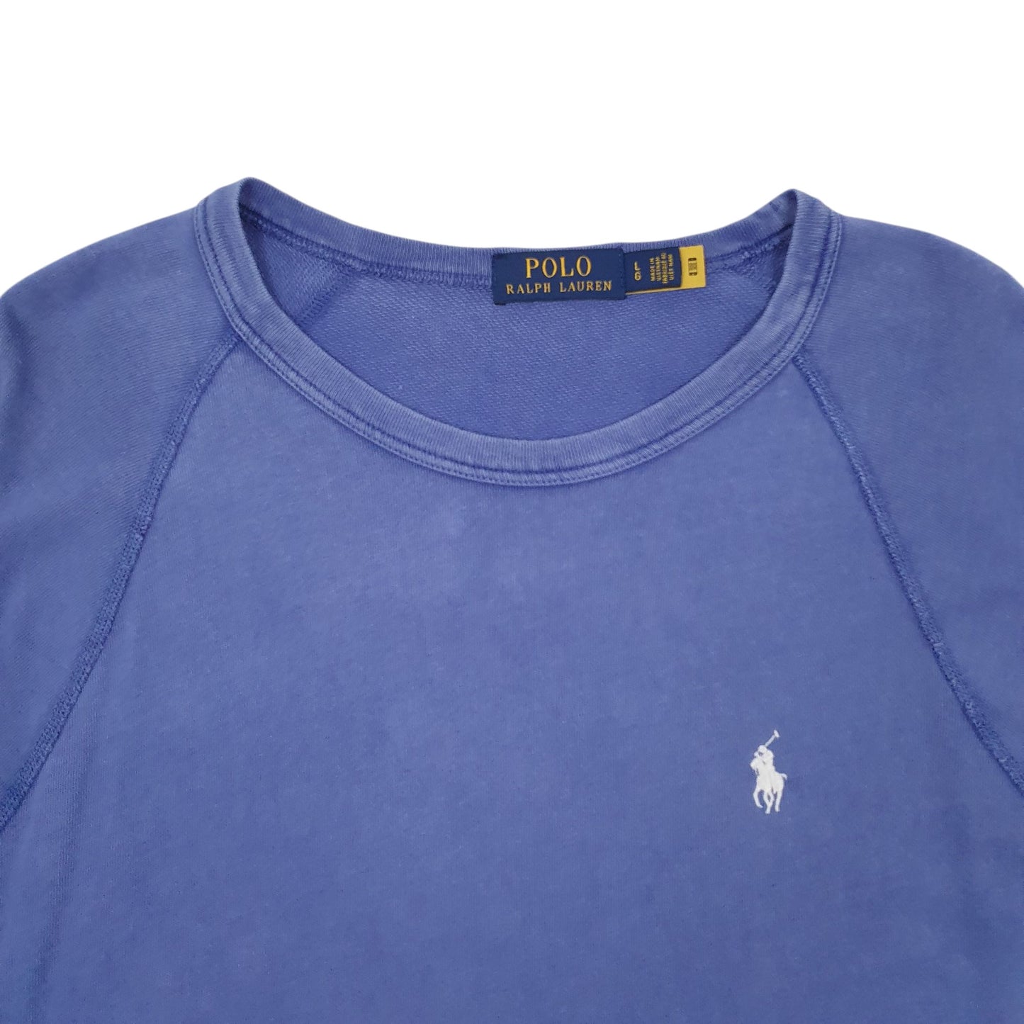 Mens Blue Polo Ralph Lauren Lightweight Crewneck Jumper