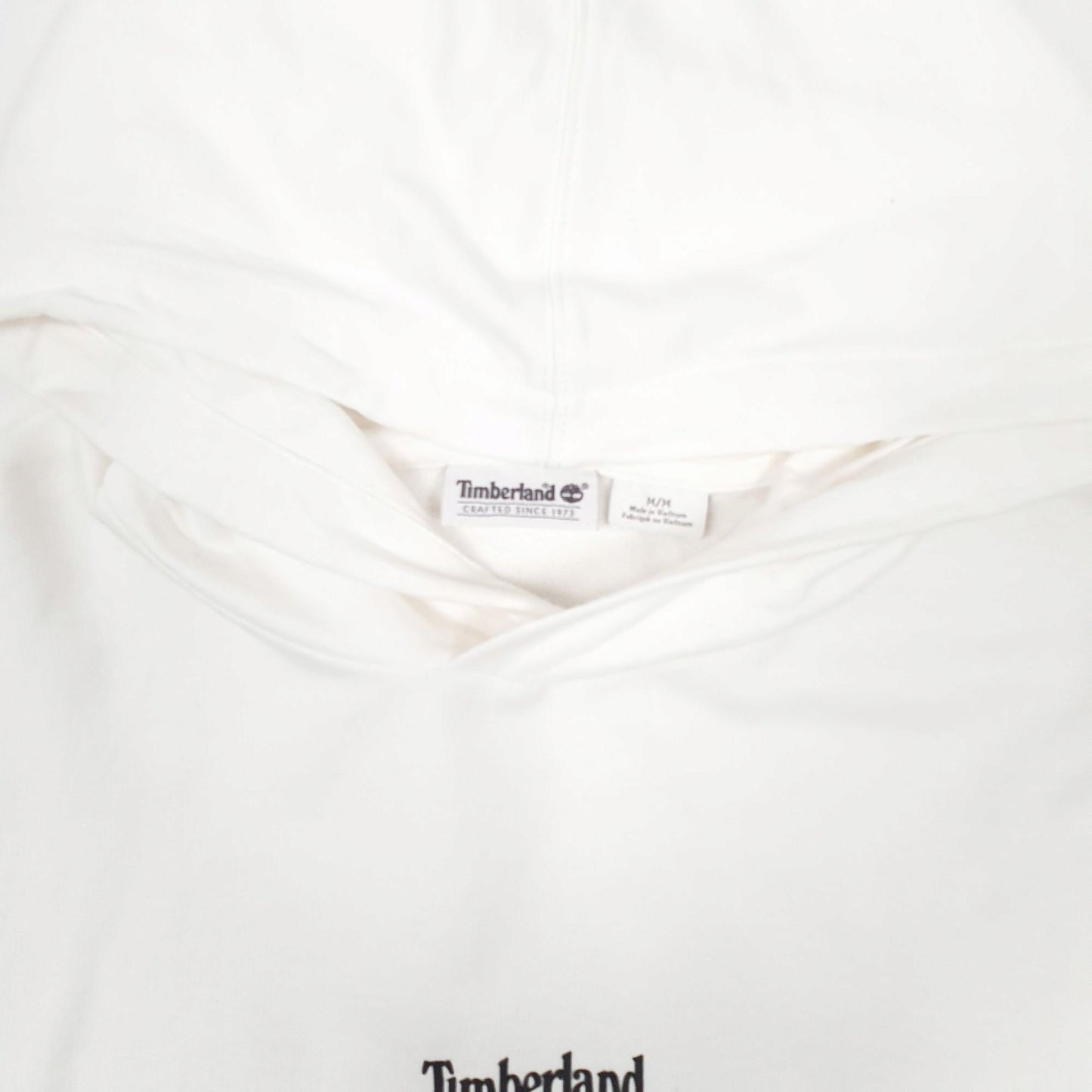 Mens White Timberland  Hoodie Jumper