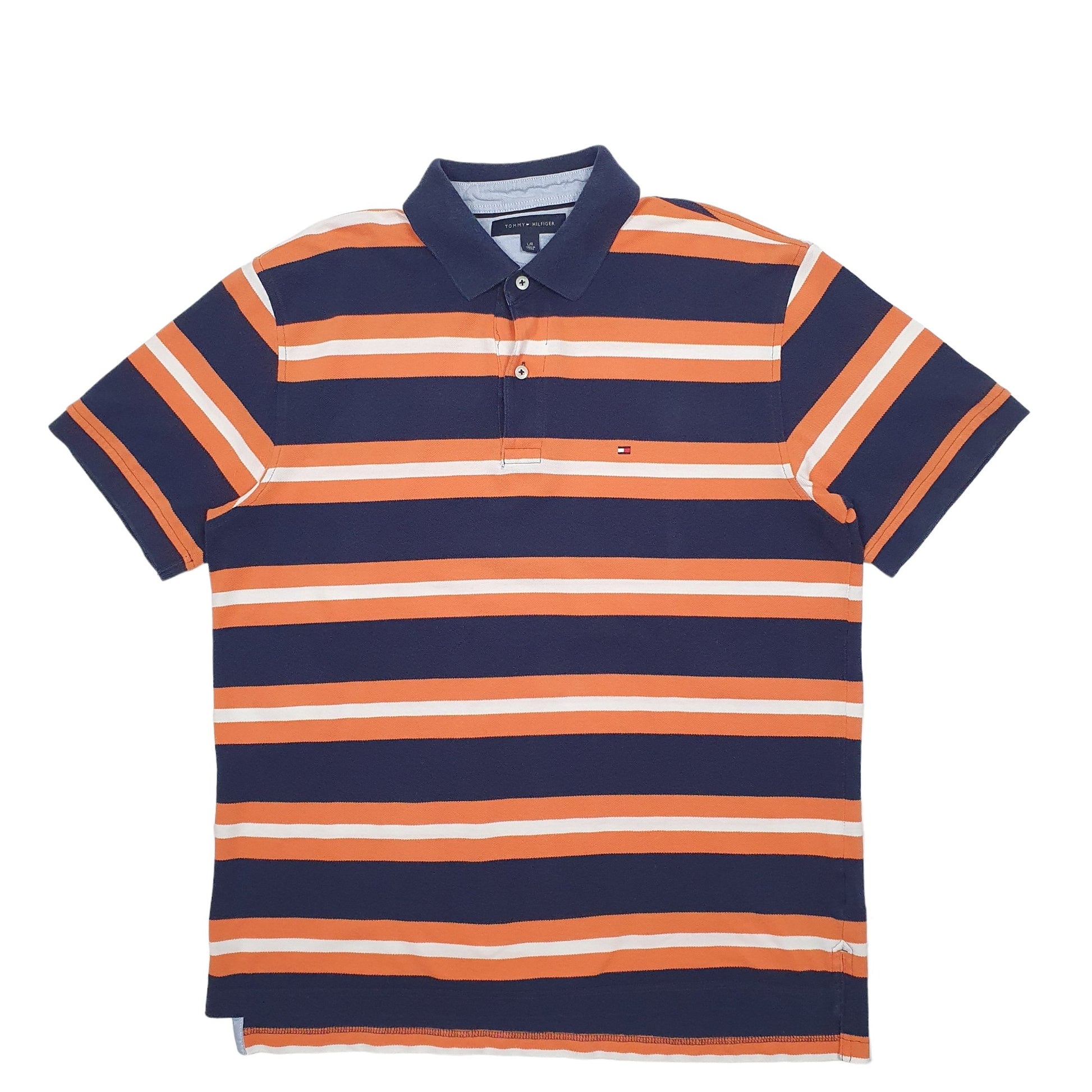 Mens Orange Tommy Hilfiger  Short Sleeve Polo Shirt