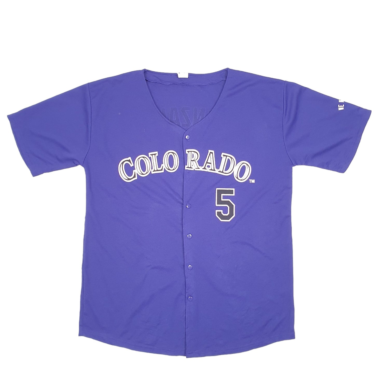 Mens Purple Unbranded MLB Baseball Jersey Colorado Rockies USA Taco Bell Short Sleeve T Shirt