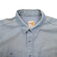 Mens Blue Carhartt  Long Sleeve Shirt