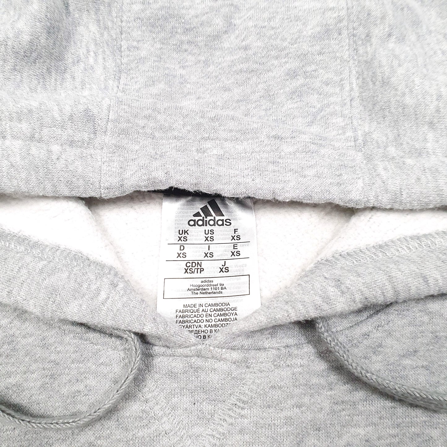 Mens Grey Adidas Volleyball Academy Indianapolis USA Spellout Hoodie Jumper