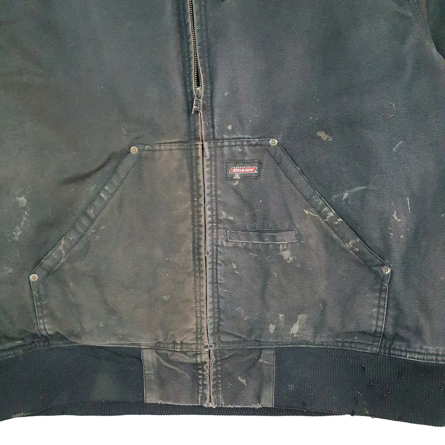 Mens Black Dickies Active Detroit Hoodie Bomber Crewneck Coat