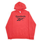 Mens Red Reebok Spellout Hoodie Jumper