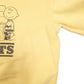 Mens Yellow Peanuts Snoopy Charlie Brown Throwback Crewneck Jumper