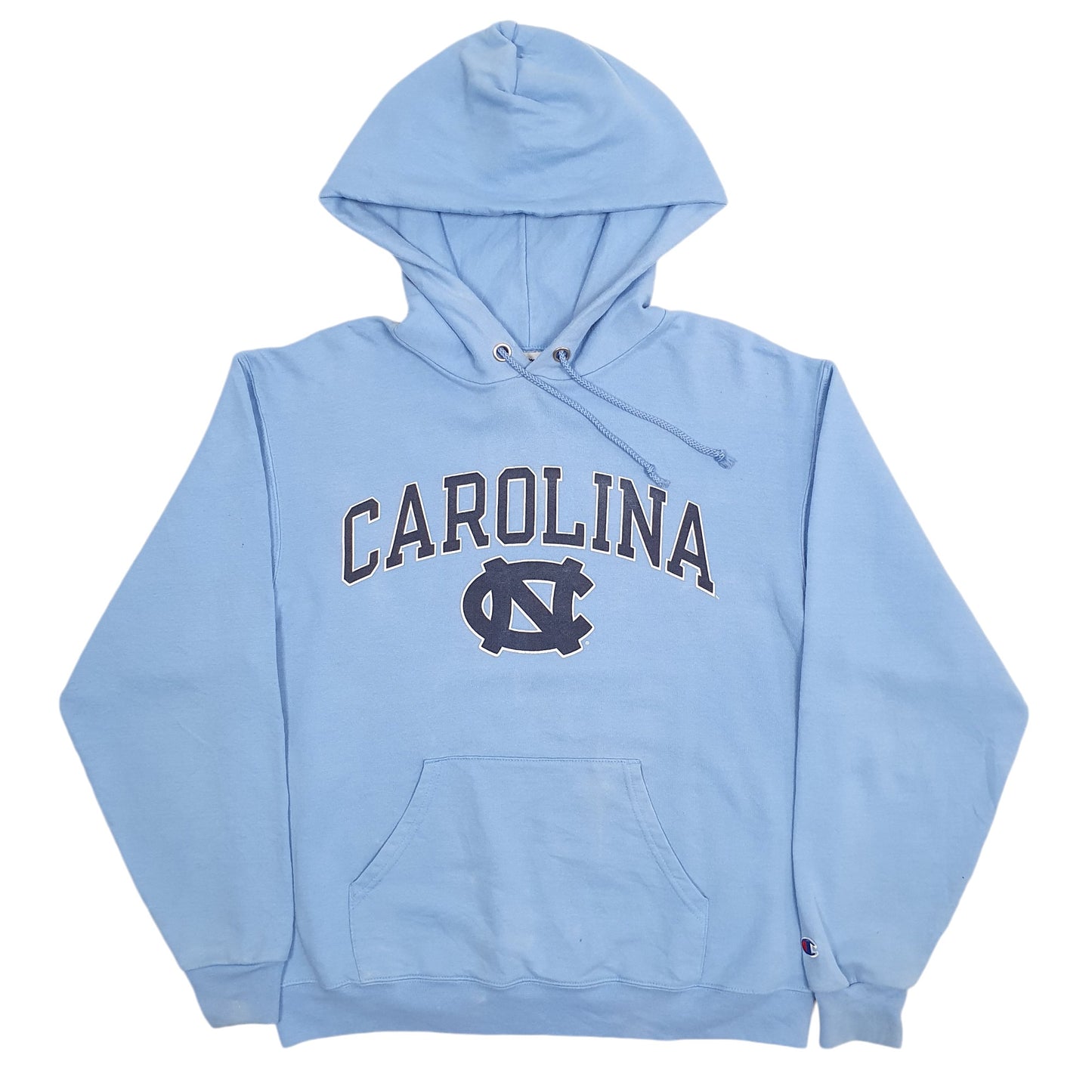 Mens Blue Champion Carolina Spellout Hoodie Jumper