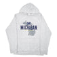 Mens Grey Pro Edge Michigan Wolverines American Football Spellout Hoodie Jumper