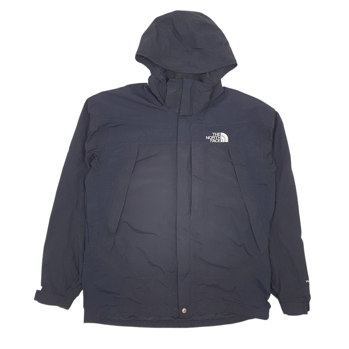 Mens Black The North Face Hyvent Crewneck Coat