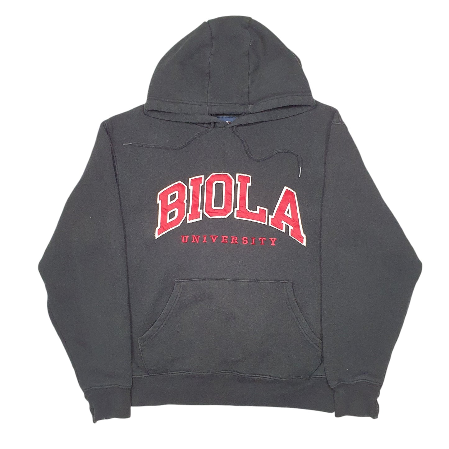 Mens Black Jansport Biola University USA Spellout Hoodie Jumper