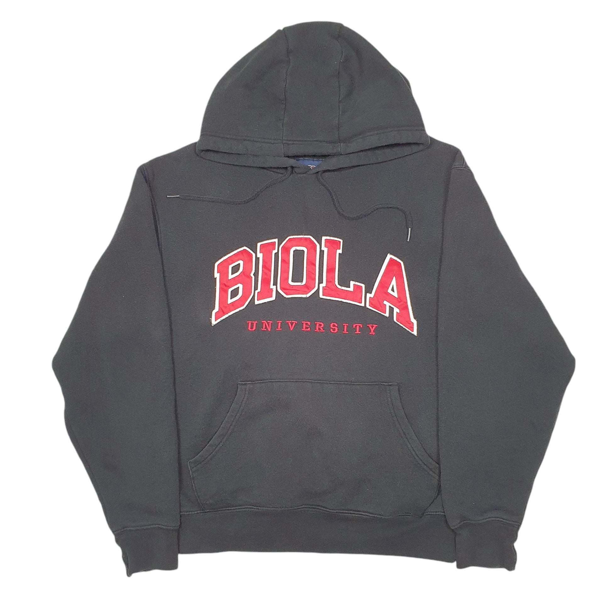 Mens Black Jansport Biola University USA Spellout Hoodie Jumper