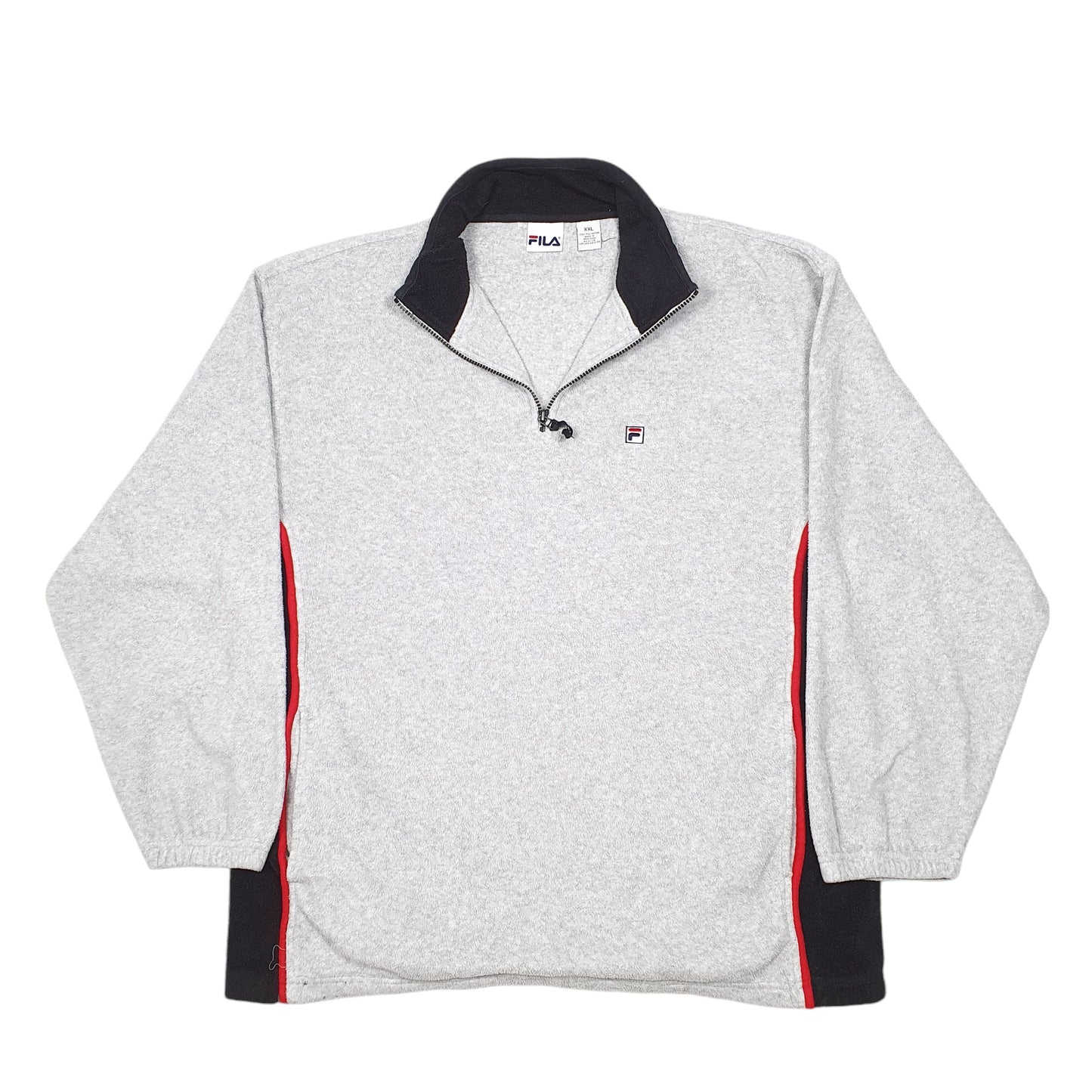 Mens Grey Fila  Quarter Zip Jumper
