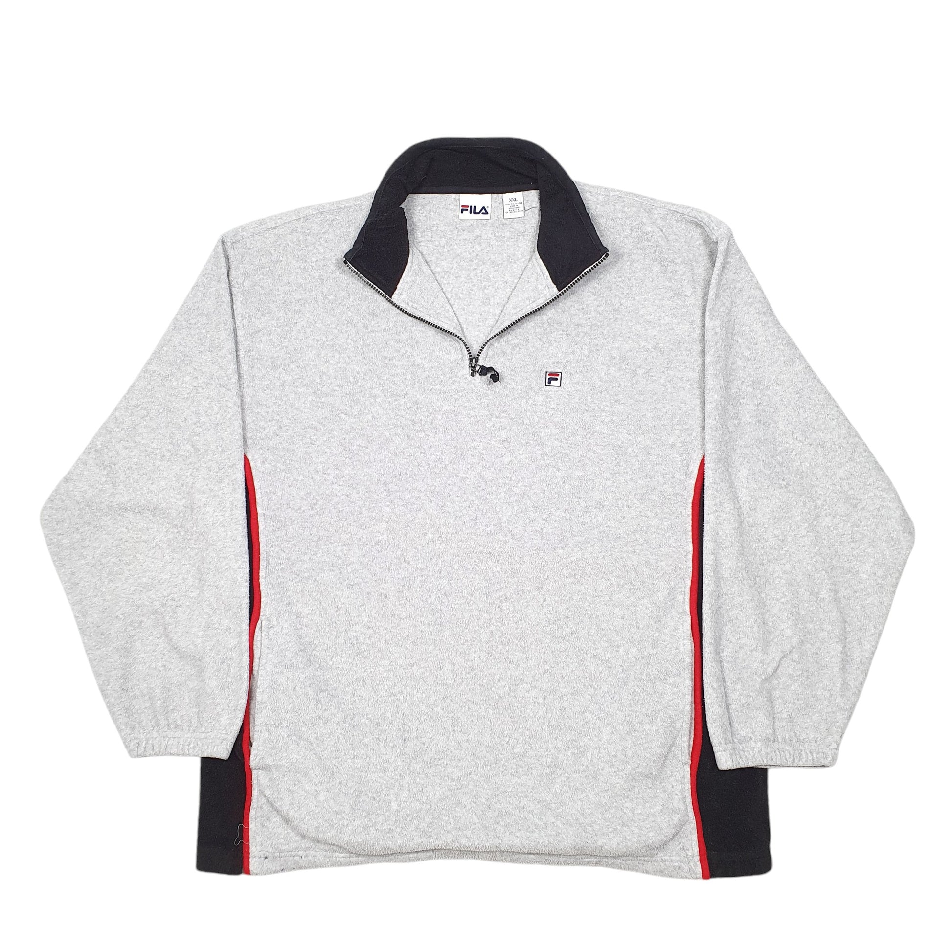 Mens Grey Fila  Quarter Zip Jumper