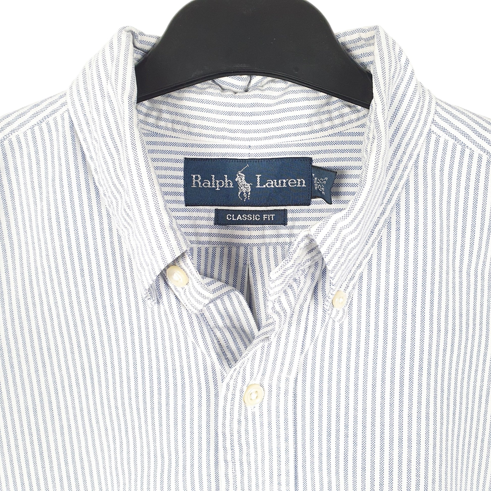 Mens Blue Ralph Lauren Oxford Long Sleeve Shirt