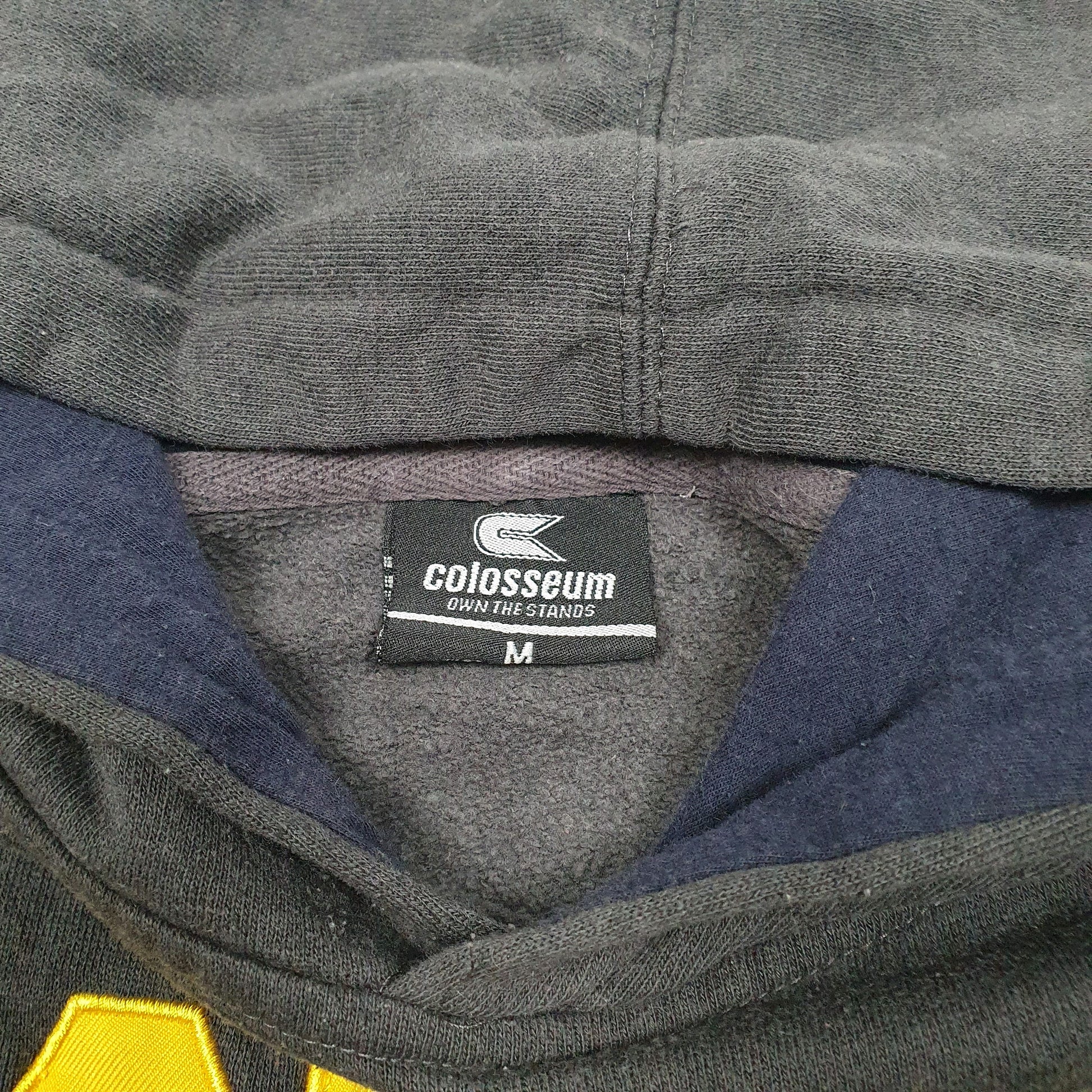 Mens Grey Colosseum Michigan USA Spellout Football Hoodie Jumper