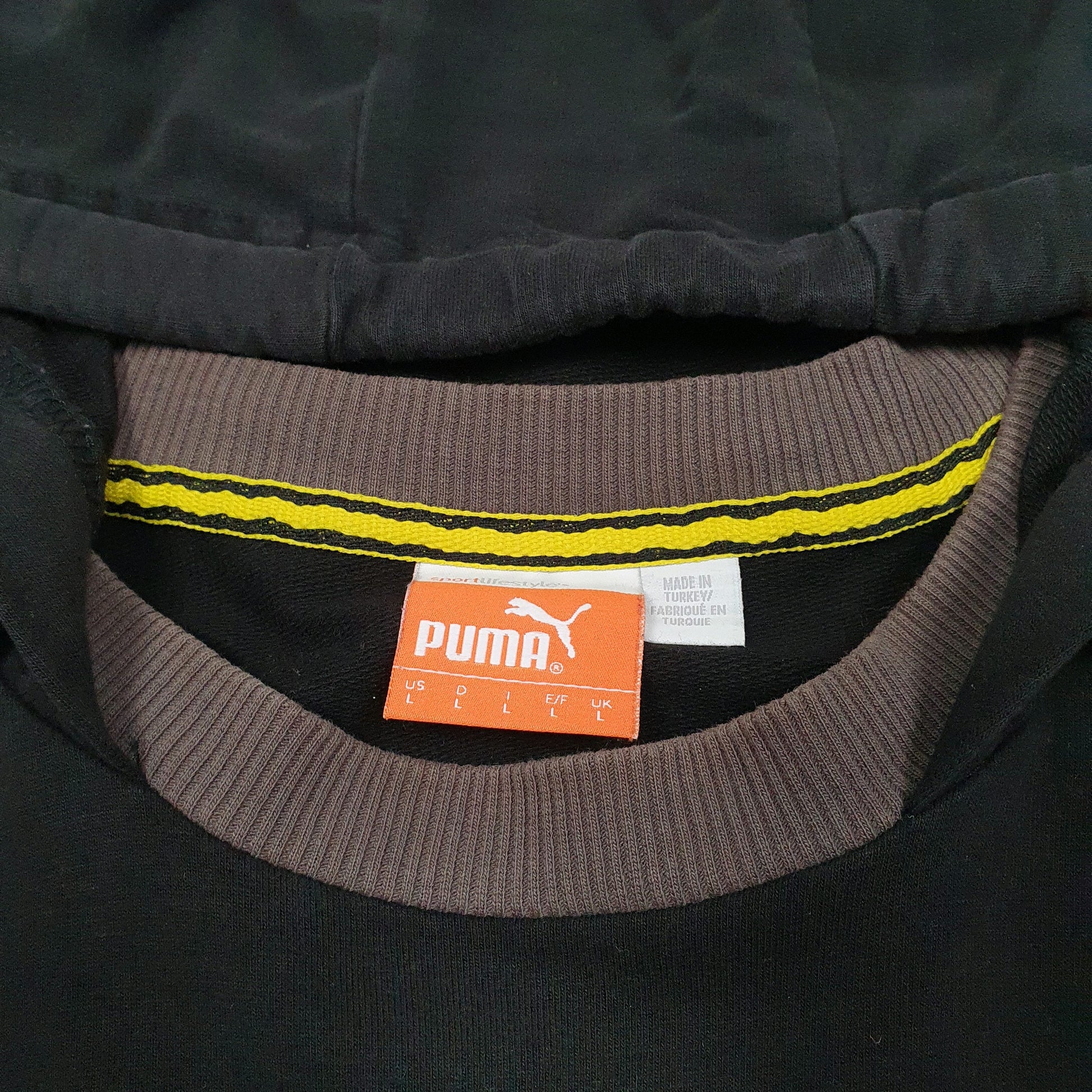 Mens Black Puma Bourussia Dortmund Football Soccer 2009 Spellout Hoodie Jumper