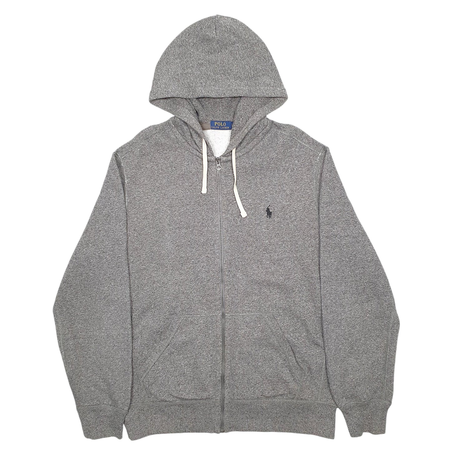 Mens Grey Ralph Lauren Hooded Full Zip Hoodie Jumper