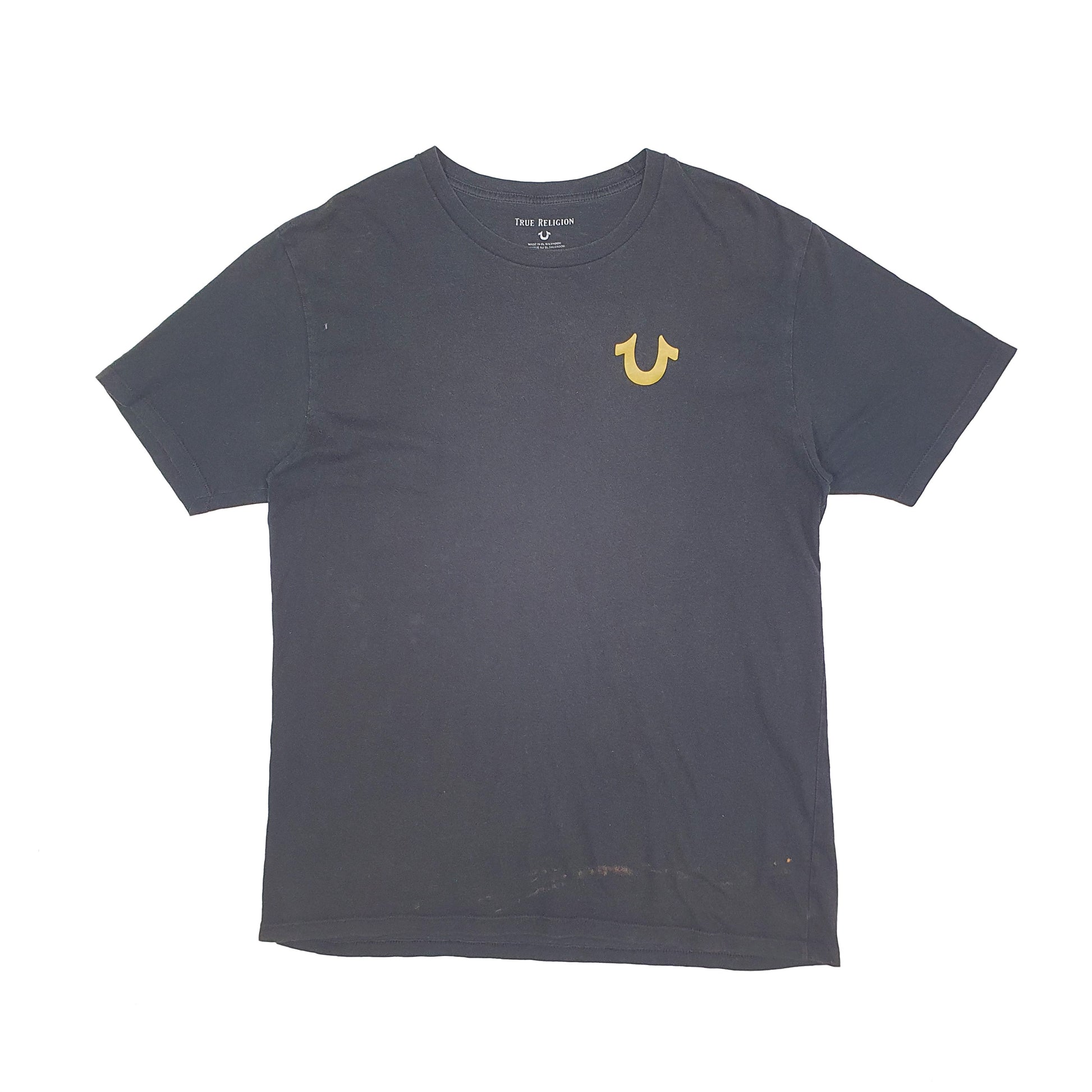 Mens Black True Religion  Short Sleeve T Shirt