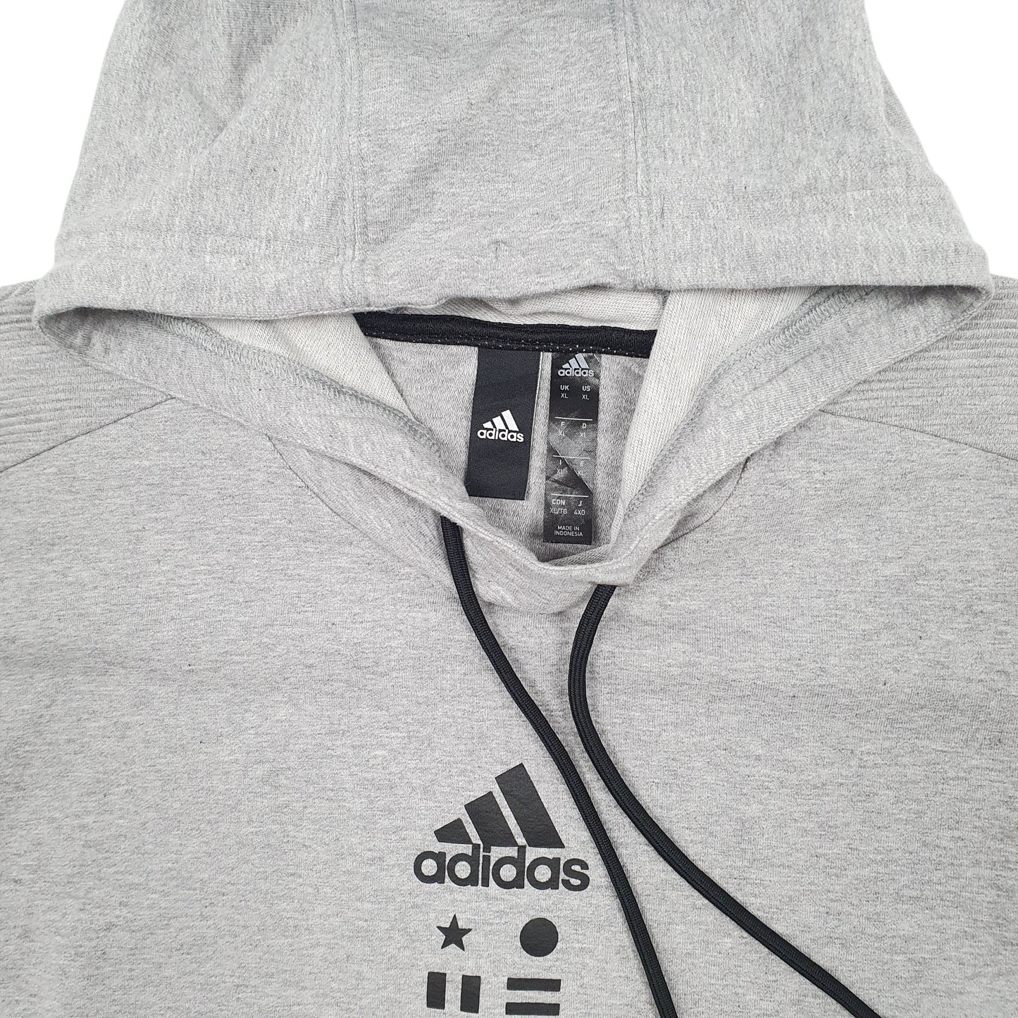 Mens Grey Adidas Lightweight Hoodie Jumper