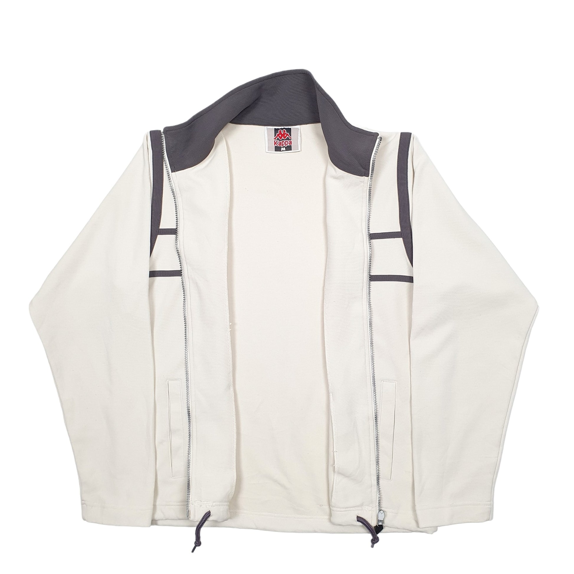 Mens Cream Kappa  Full Zip Jumper