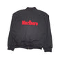 Mens Black Marlboro Vintage 90s Harrington  Coat
