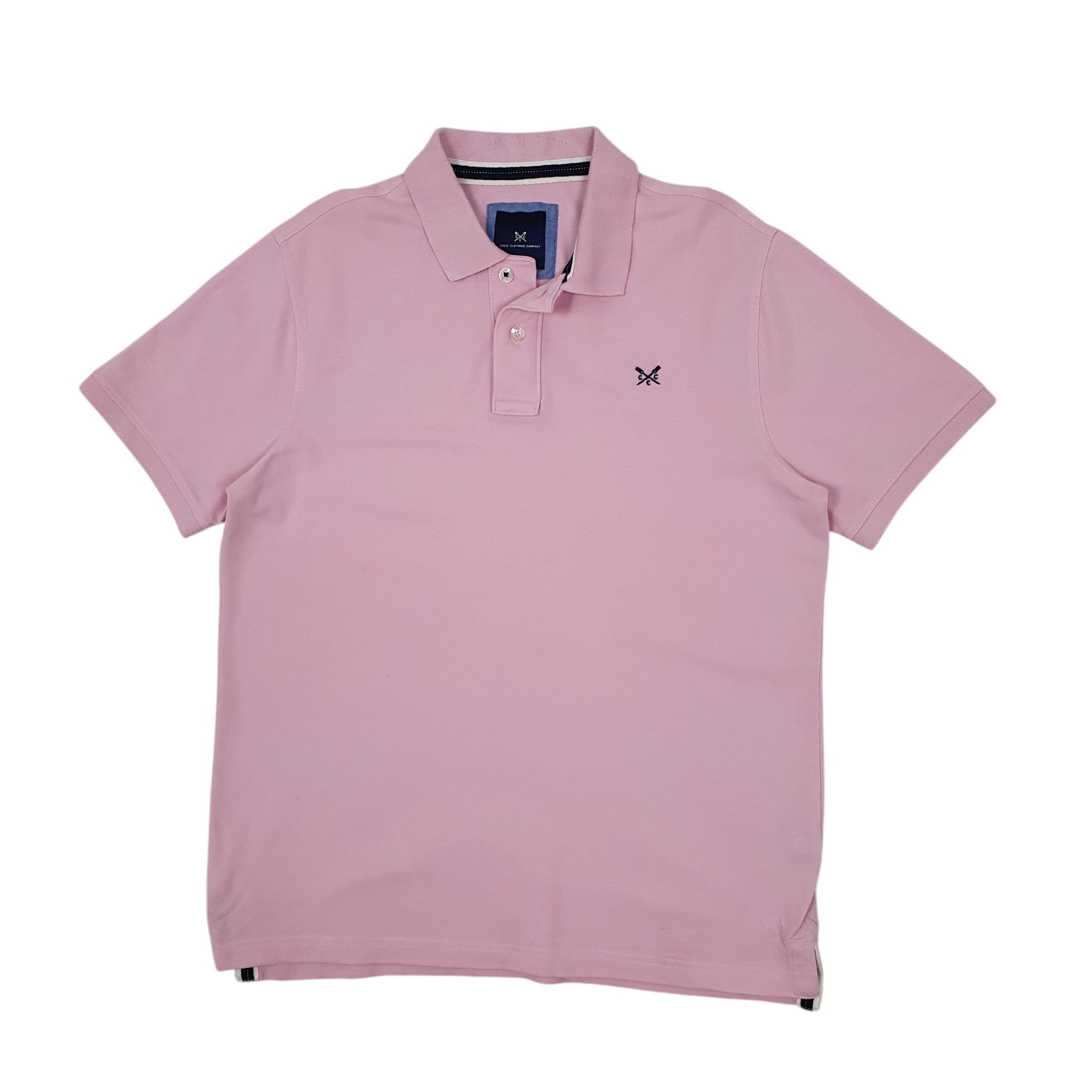 Mens Pink Crew Clothing Co  Short Sleeve Polo Shirt