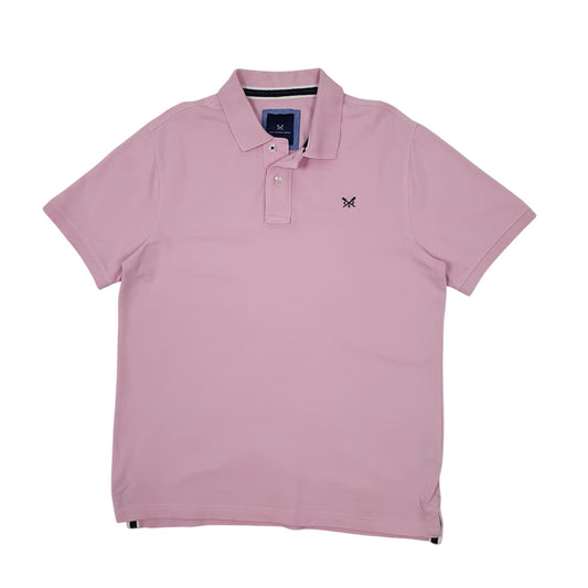Mens Pink Crew Clothing Co  Short Sleeve Polo Shirt